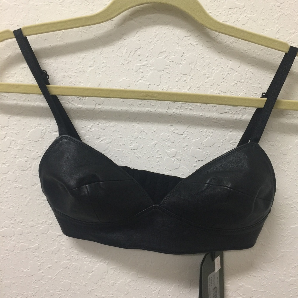 All Saints Leather Bralet